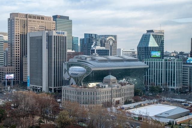 A modern city hall building